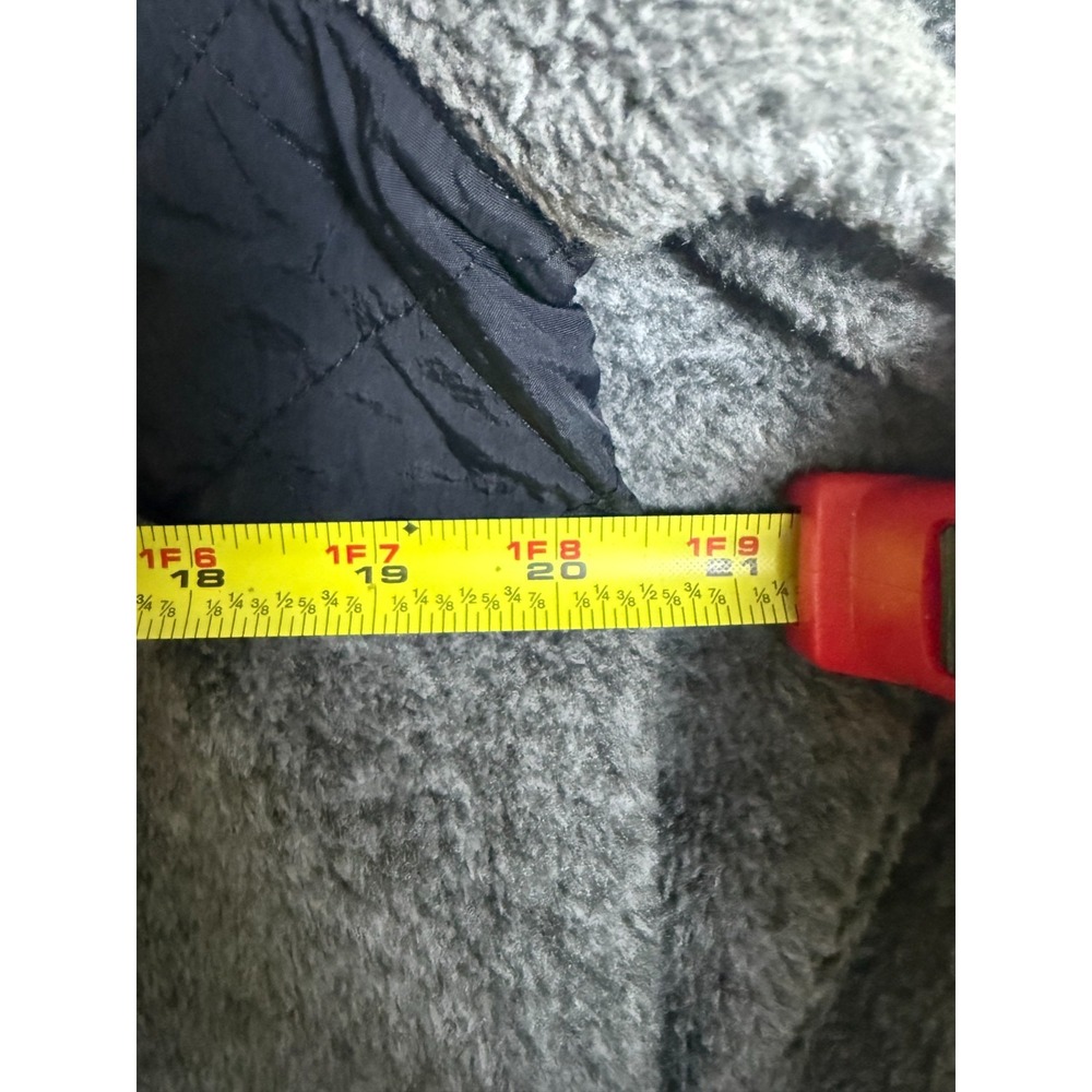 Abercrombie & Fitch Quilted Asymmetrical Snap Fleece Womens XL Gray Casual - Picture 5 of 5